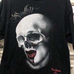 Sullen Rich Pineda Bloody Lips Skull Shirt